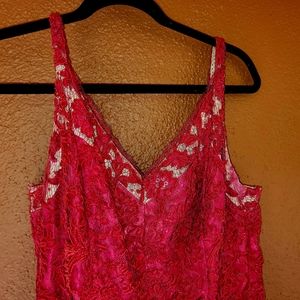 Vintage red lace Martini cocktail dress size 8/10